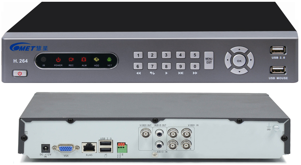 4 Channel H264 Real Time Monitoring At The Same Time Playback