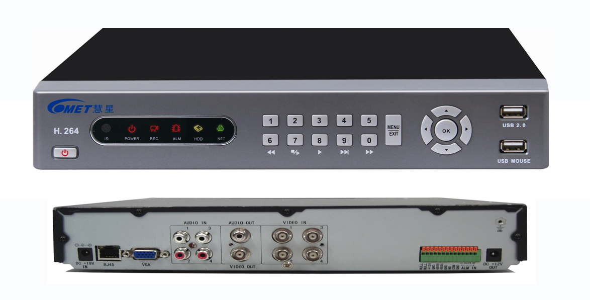 Functional Type 4ch DVR Support PTZ Control