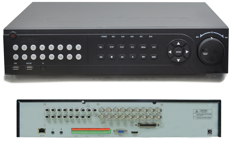 Full Function 16 Channel H264 Real Time Monitoring DVR