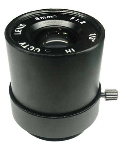 Safety CCTV Camera 1/3 Format F1.2 8mm IR Lens