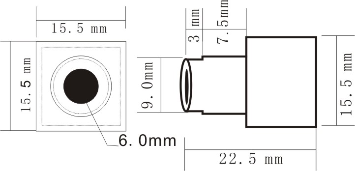 0.5MM F1.2 90deg VOA 16 CHS 0.008Lux 5.8G Mini Wireless Camera