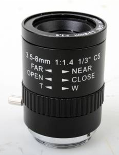 3.5-8MM Manual Zoom CCTV Lens For Board Camera True F1.4