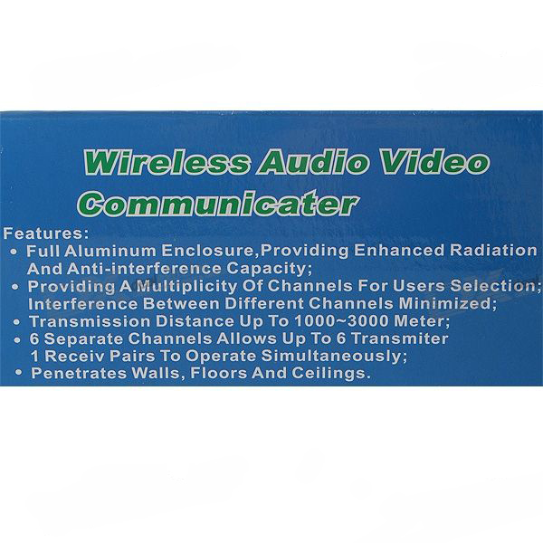 BADA 2.4GHz 3.5W 6-CH Stereo Wireless Audio/Video AV Transmitter & Receiver Kit (100V~240V AC)